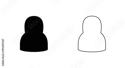 Silhouette profiles contrast pair Vector