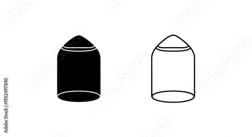 3d cylinder shapes with lids Vector