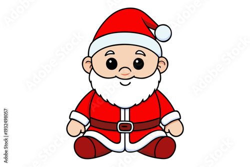  Christmas Baby Santa White Background