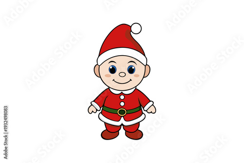  Christmas Baby Santa White Background