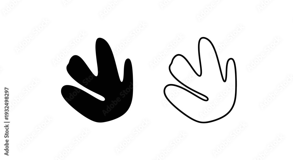 Fototapeta premium Hand gestures - positive and negative Vector