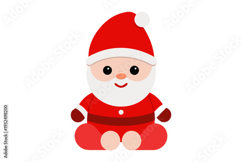  Christmas Baby Santa White Background