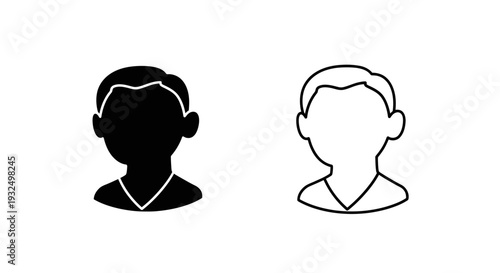 Professional silhouette portraits Vector