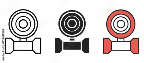 Gas pressure meter icon illustrating pipeline gauge, industrial sensor, pump performance indicator, measurement device symbol