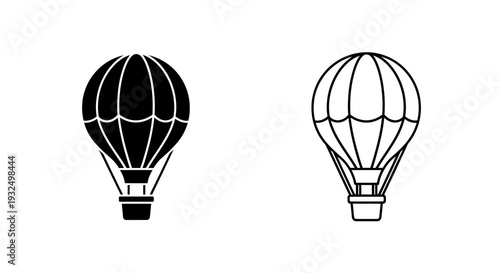 Hot air balloons - vintage style Vector
