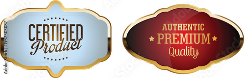 Certified premium quality product labels
