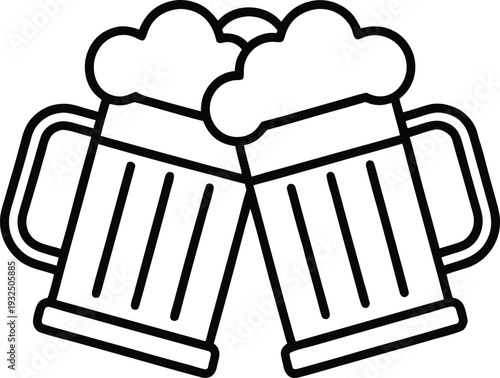 “Clinking Beer Mugs Icon”