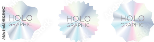 A close up of three shiny objects on a white background