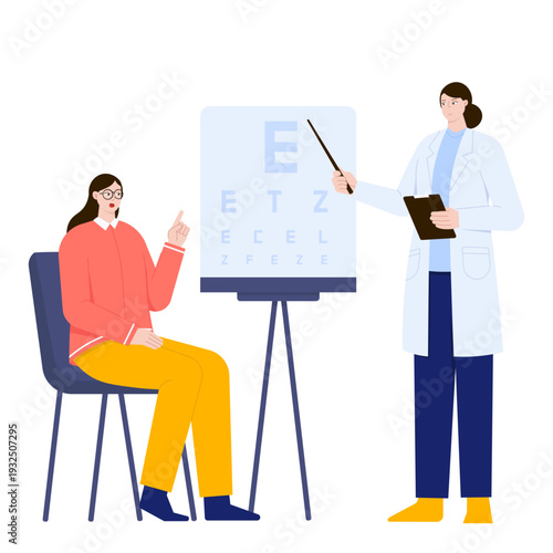 Optometrist Examining Patient's Eyesight