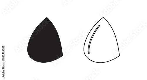 Minimalist teardrop design variations Vector