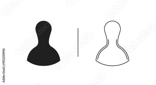Silhouette person icon comparison Vector