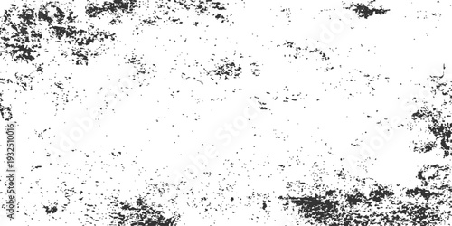 Dark abstract grunge ink splat background featuring a dirty paint splash pattern and black spray splatter element on an old paper texture vector illustration