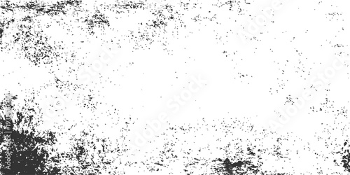 Abstract grunge background featuring dark ink splashes and liquid paint droplets on a dirty vector texture with black stains and light dust patterns for an artistic wallpaper design