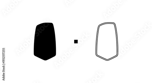 Hexagon shape abstract contrast Vector