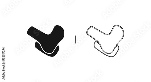 Earplug icon vector in solid black and outline styles