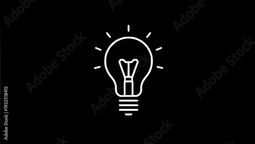 Light Bulb Idea Minimal Logo