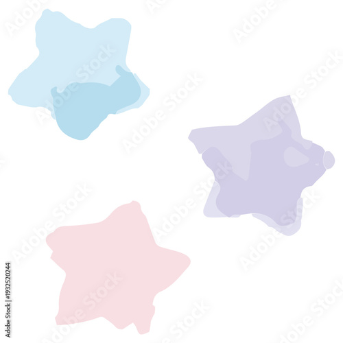 幼稚園・保育園向け 7月のやさしい水彩挿絵イラストシリーズ｜七夕飾り Tanabata Decoration Watercolor Illustration