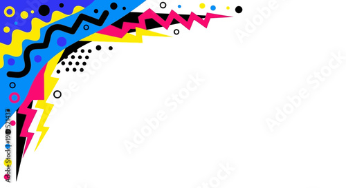 Colorful Abstract Shapes and Patterns Design.