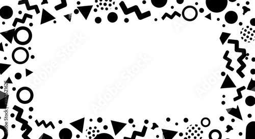 Geometric Shapes Frame Border Design Element.