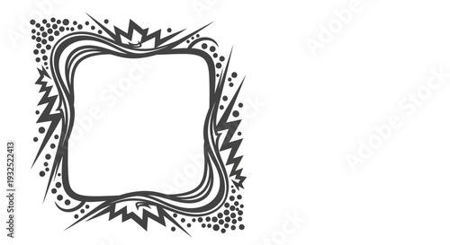 Black Abstract Square Frame Design Element.