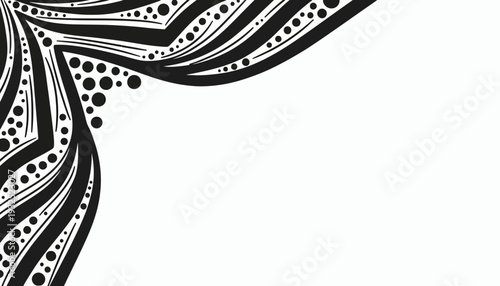 Black and White Abstract Design Element.