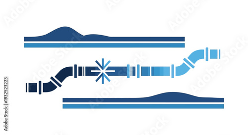 Damaged industrial pipeline with broken valve and water leak.