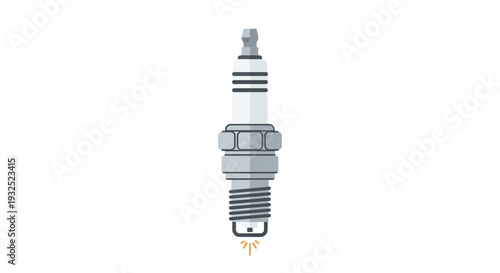 Detailed illustration of a single spark plug on a white background.