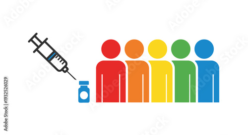 Diverse group of people receiving vaccinations against disease.