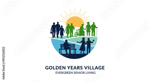 Diverse group of seniors enjoying outdoor activities and community life.