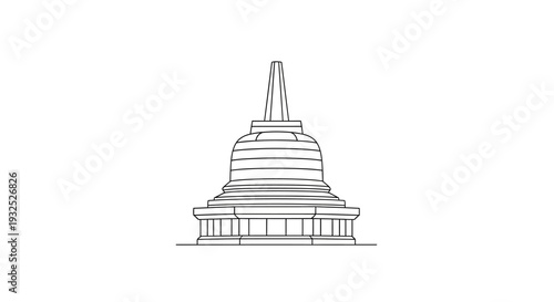 Large Buddhist Temple Stupa Architecture.