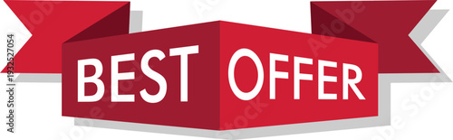 A red banner with a best offer label