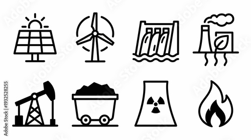 Oil Gas Industry Silhouette Icons Vector Set, Pump Jack Barrel Offshore Rig Pipeline Valve Safety Equipment Hard Hat Goggles Energy Extraction Production Graphic Design Vector
