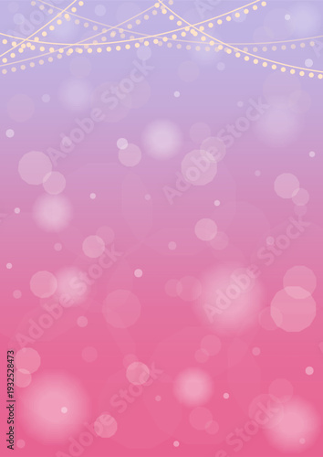 Purple Pink Gradient Background Decorated With Lights And Sparkling Ornaments