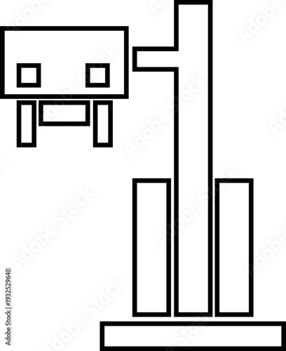 X ray machine medical equipment icon in black line style featuring radiology, scanner, imaging, diagnostic, hospital technology and healthcare synonym elements for clinic design