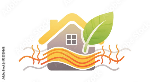 House with leaf on top.