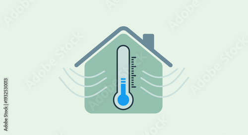 House with a thermometer on it.