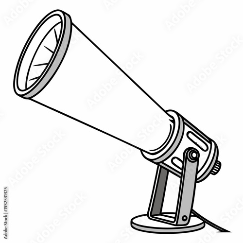 an image of a realistic spotlight on a white background vector design