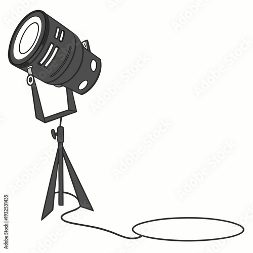 an image of a realistic spotlight on a white background vector design