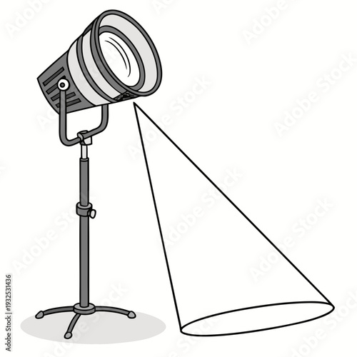 an image of a realistic spotlight on a white background vector design