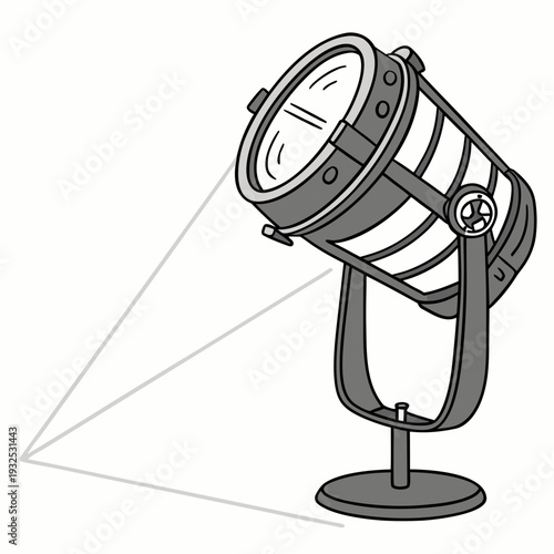 an image of a realistic spotlight on a white background vector design
