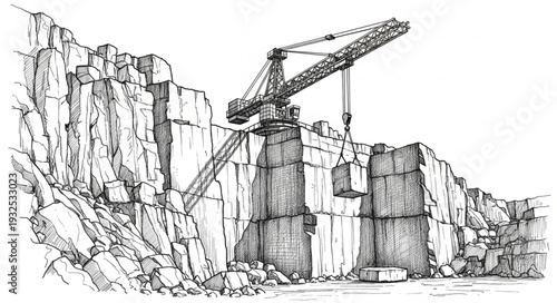 Quarry Crane Rock Excavation Machinery.