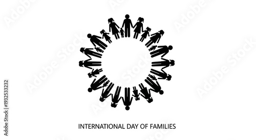 Diverse Family Circle Holding Hands Symbolizing Unity and Togetherness