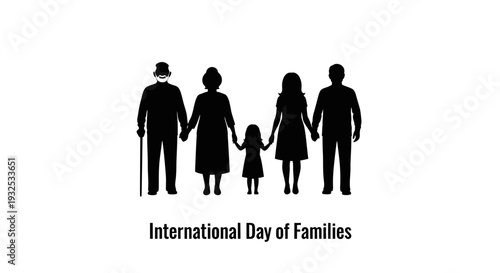 Family Silhouettes: International Day of Families, Generations Holding Hands