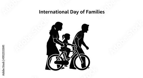 International Day of Families: Family Riding Bicycle Together