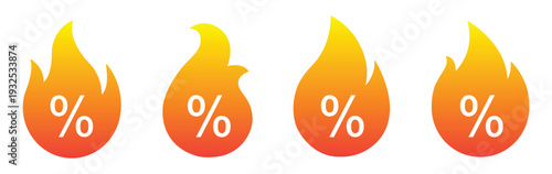Hot sale icon. Discount offer icon, vector illustration