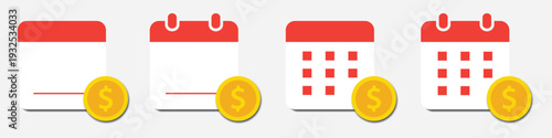 Payday icon. Pay date set icon vector illustration