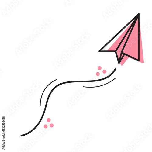 Paper Airplane Ascent Icon