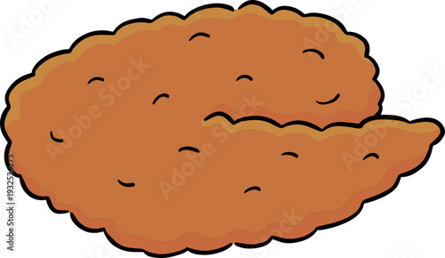 Hand drawn illustration of fried chicken