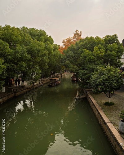 China traditional ancient boat t at Zhujiajiao Old Town's waterway,