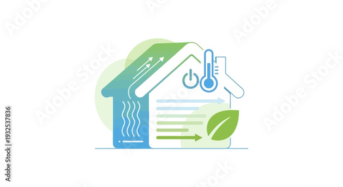 Eco Friendly Home Energy Concept Illustration.